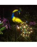 Соларна градинска лампа паун с 40 диода